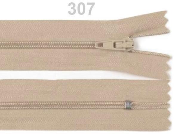 Reißverschluss Spirale Breite 3 mm Länge 20 cm pinlock Sand
